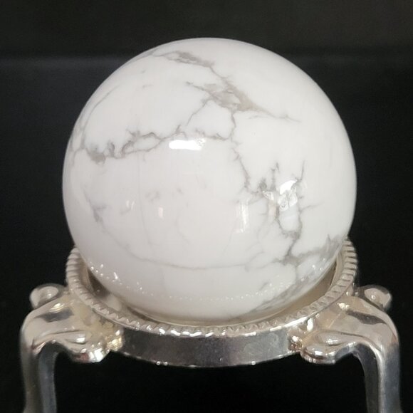 Howlite Sphere Mineral Crystal - Picture 4 of 5